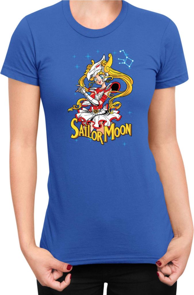 Damen T-Shirt Japan Manga Anime Comics Animation Sailor Anime Manga Moon 16, Lady M / Blau