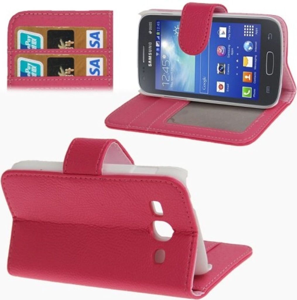 Schutzhülle (Flip Quer) für Handy Samsung Galaxy Ace 3 S7272 Pink