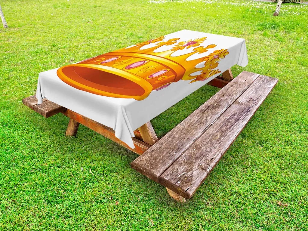 Tovaglia Esterna ABAKUHAUS 145x265 cm - Regina Corona Rosa e Arancio