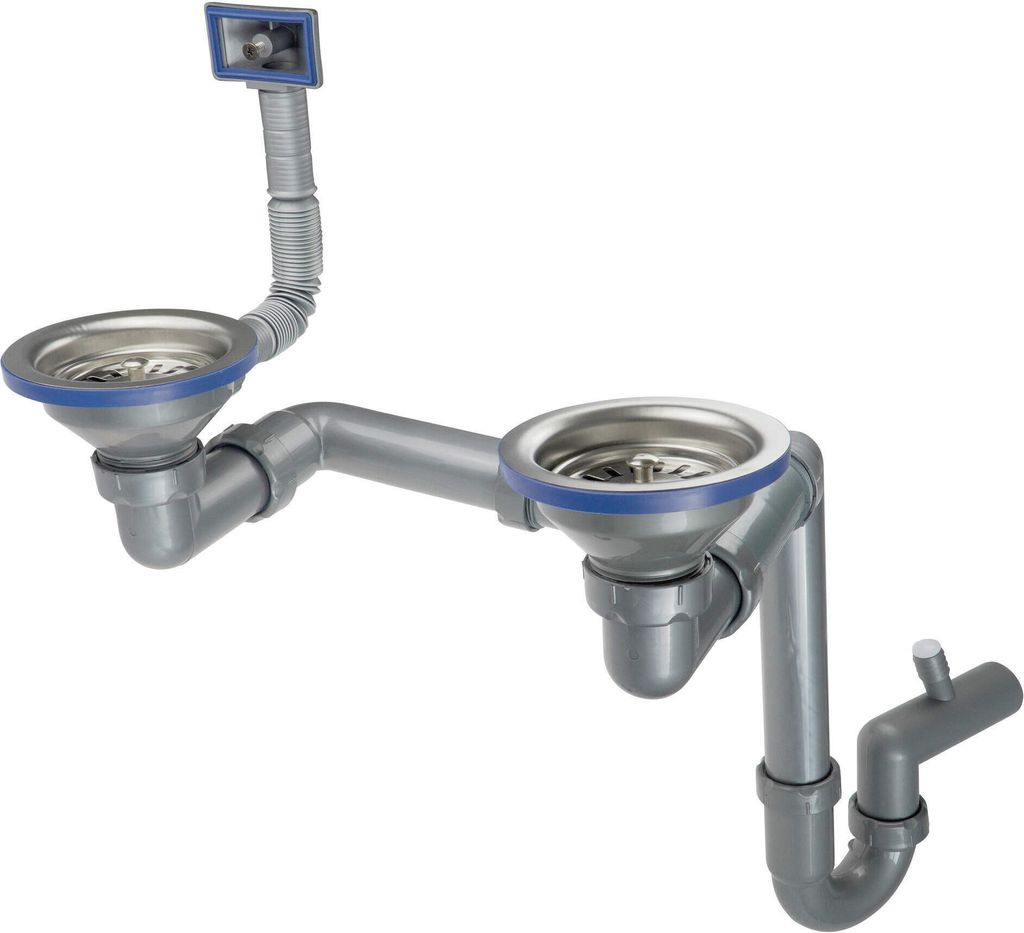 Siphon für Stahlspülbecken, 1.5 und 2-Becken - 2" Abfluss Produktbild 