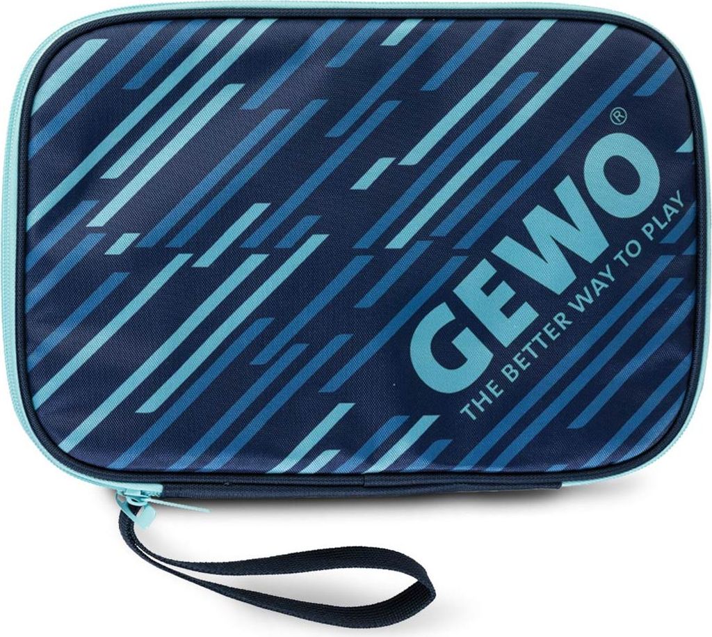 GEWO Tischtennisschlägerhülle Doppel Stripes navy/sky