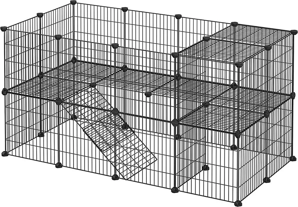 Habitat modulable petits animaux 36 mailles pour salon ou intérieur
