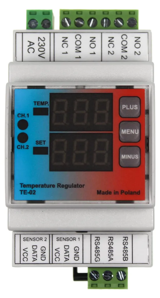 Contrôleur de température TE-02 pour gestion chauffage et climatisation