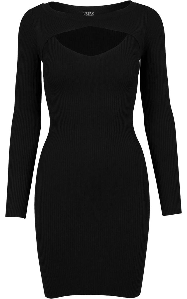 Urban Classics - Kleid Ausschnitt für Damen TN133 (XS) (Schwarz)