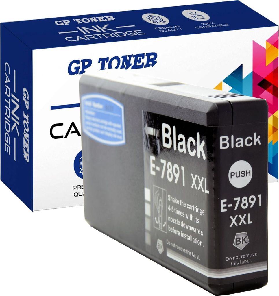 Druckerpatronen für Epson T7891 XXL WorkForce Pro WF-5110DW WF-5190DW WF-5620DWF WF-5690DWF - Schwarz