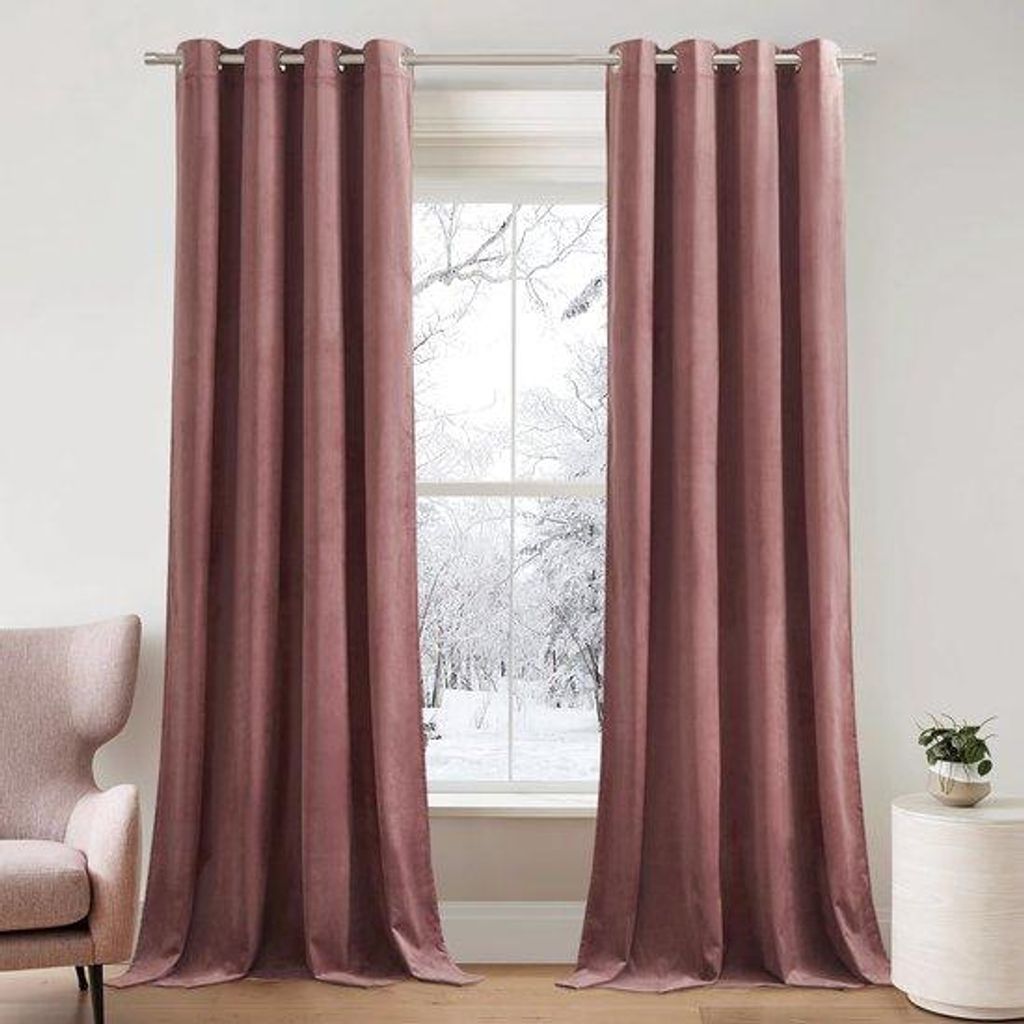 Velours gordijnen set aus zwei Stücken für Schlafzimmer und Wohnzimmer mit Isolierfunktion