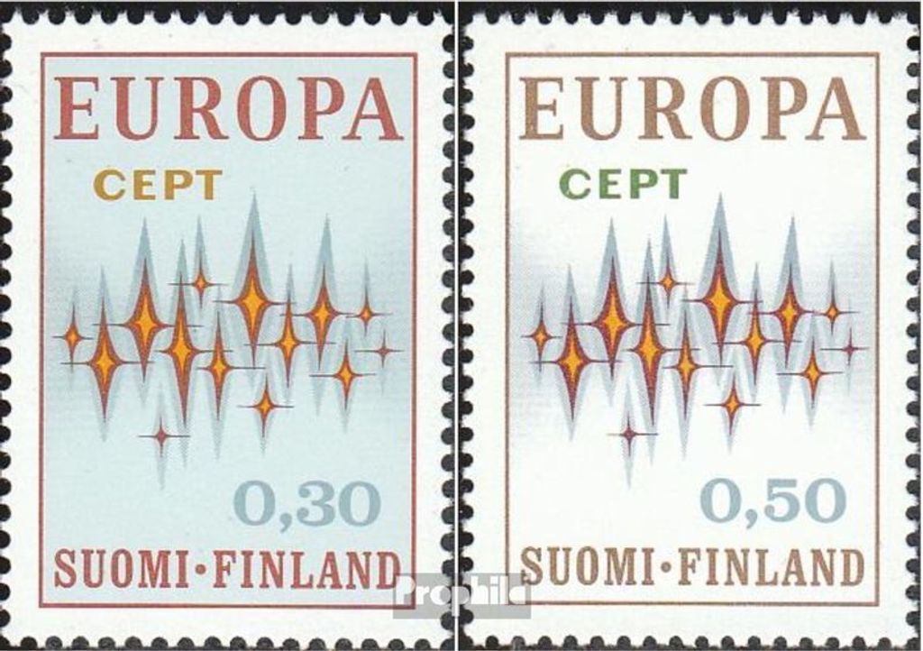 Briefmarken Finnland 1972 Mi 700-701 (kompl.Ausg.) gestempelt Europa