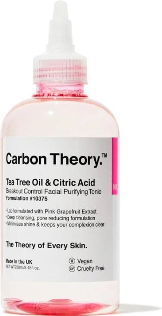 Carbon Theory Teebaumöl & Zitronensäure Breakout Control Facial Purifying Tonic 250 ml