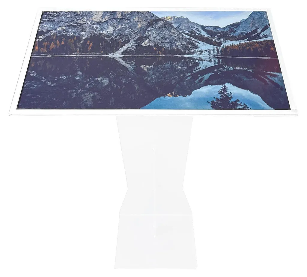 Support de sol Samsung E-Paper 32" : Structure acier, Noir, Stable
