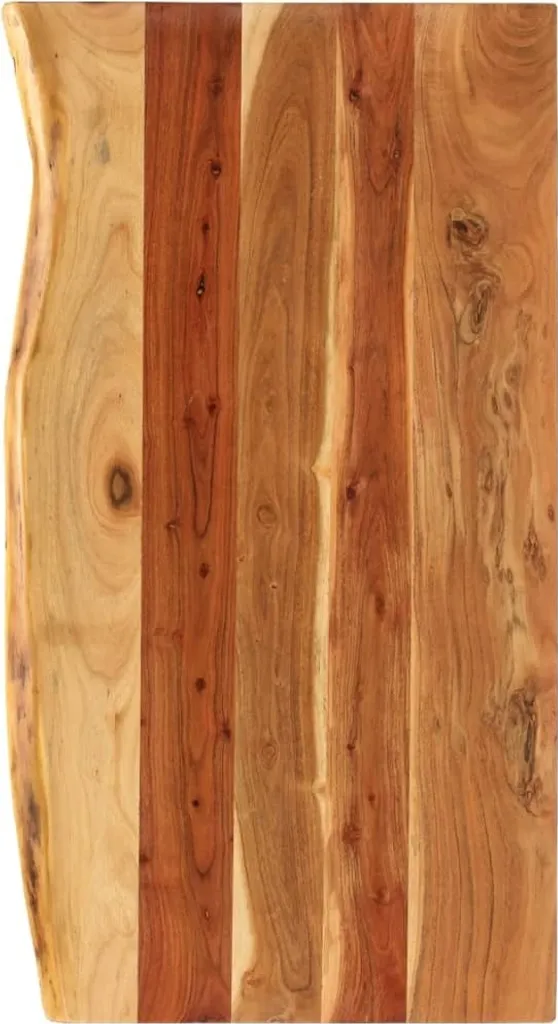 Plan vasque de salle de bain en acacia naturel 100cm, support robuste bois