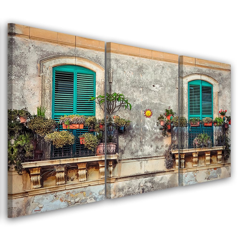 Triptychon auf leinwand weiße landschaften 150x100 cm Feeby weiß wandbild bereit zum aufhängen