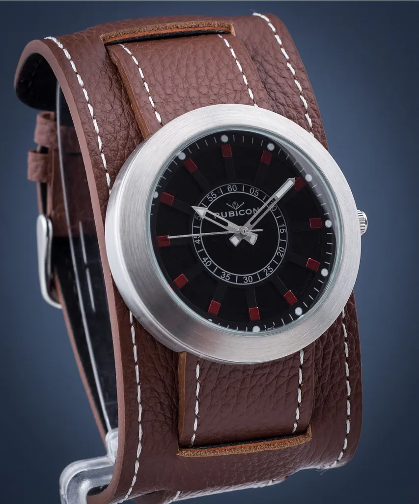 Montre de Bureau pour Homme avec Socle Stable et Finition Acier Brossé