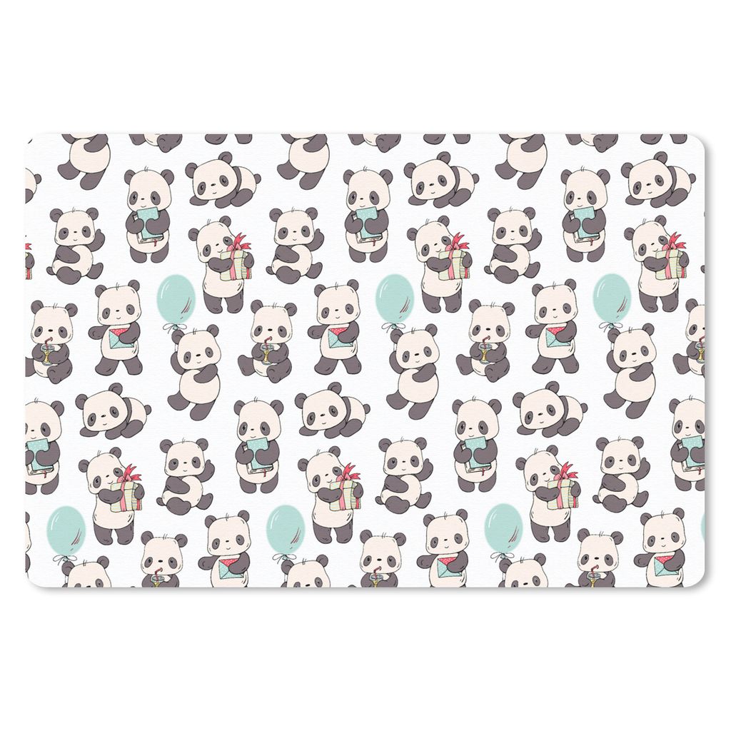 MuchoWow Schreibtischunterlage Geschenk - Panda - Muster 60x40 cm - XXL Mauspad - Großes Mauspad
