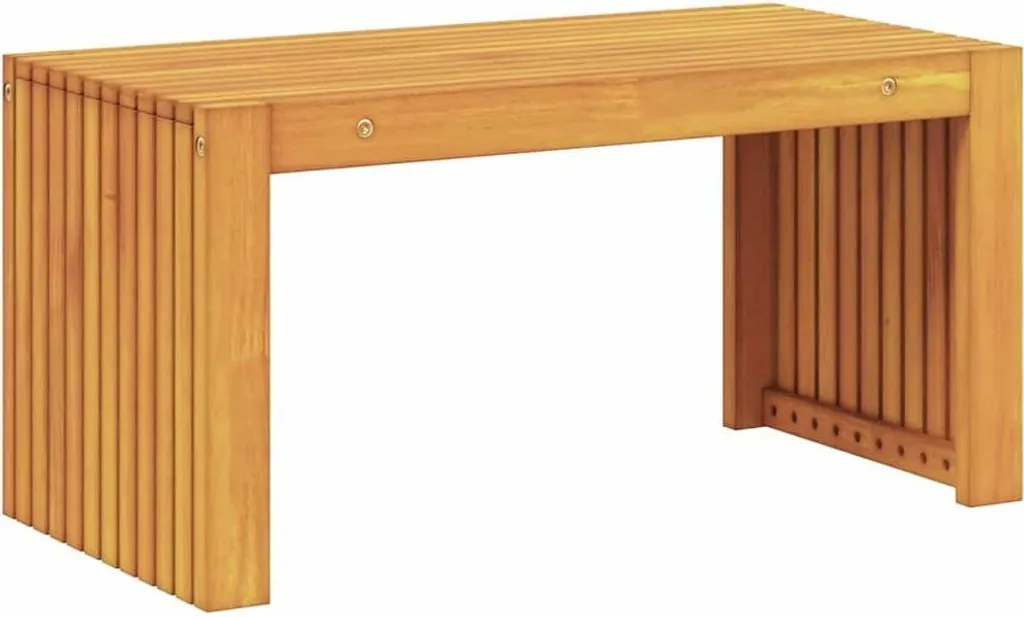 Tavolino Artigianale vidaXL in Legno Acacia Massiccia 70 cm