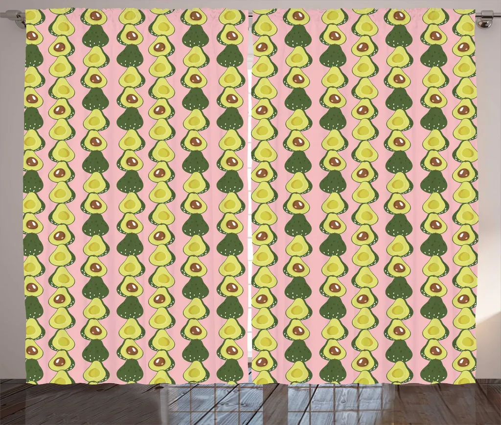 Rideau Anti-Regard Avocado Largeur 280 cm pour Fenêtre Hors Norme
