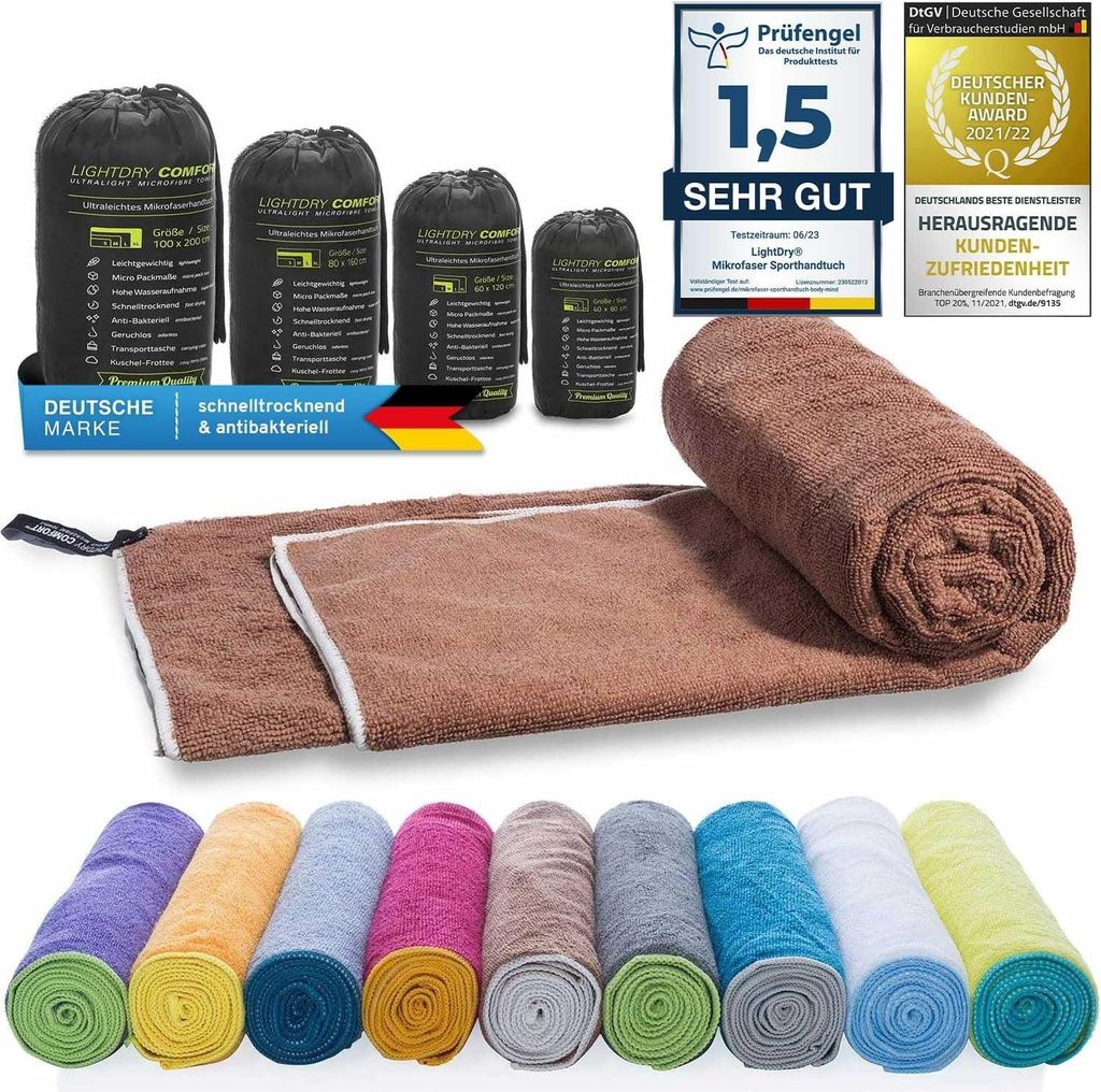 Mikrofaser Handtuch - Braun - 60x30cm