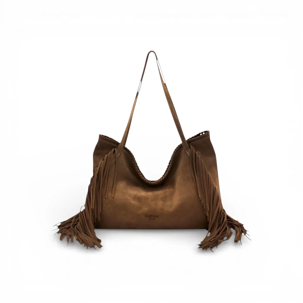 Sac Bandoulière Camelia Marron Cheval Firenze Idéal Sortie et Travail
