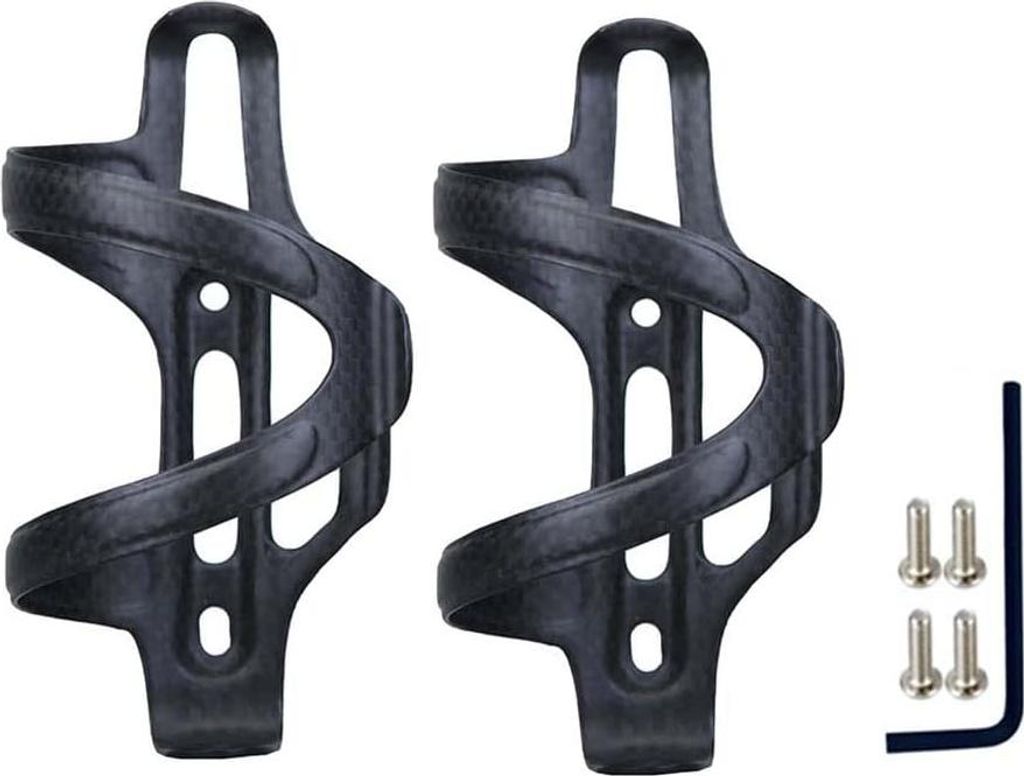 Fahrrad Flaschenhalter - 2 Stück vollständig aus Carbon Wasserflaschenhalter für Mountainbike Rennrad - leichtgewichtig