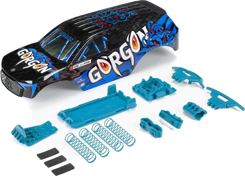 Arrma GORGON Karosserie Set Lackiert Decaled Trimmed Blue