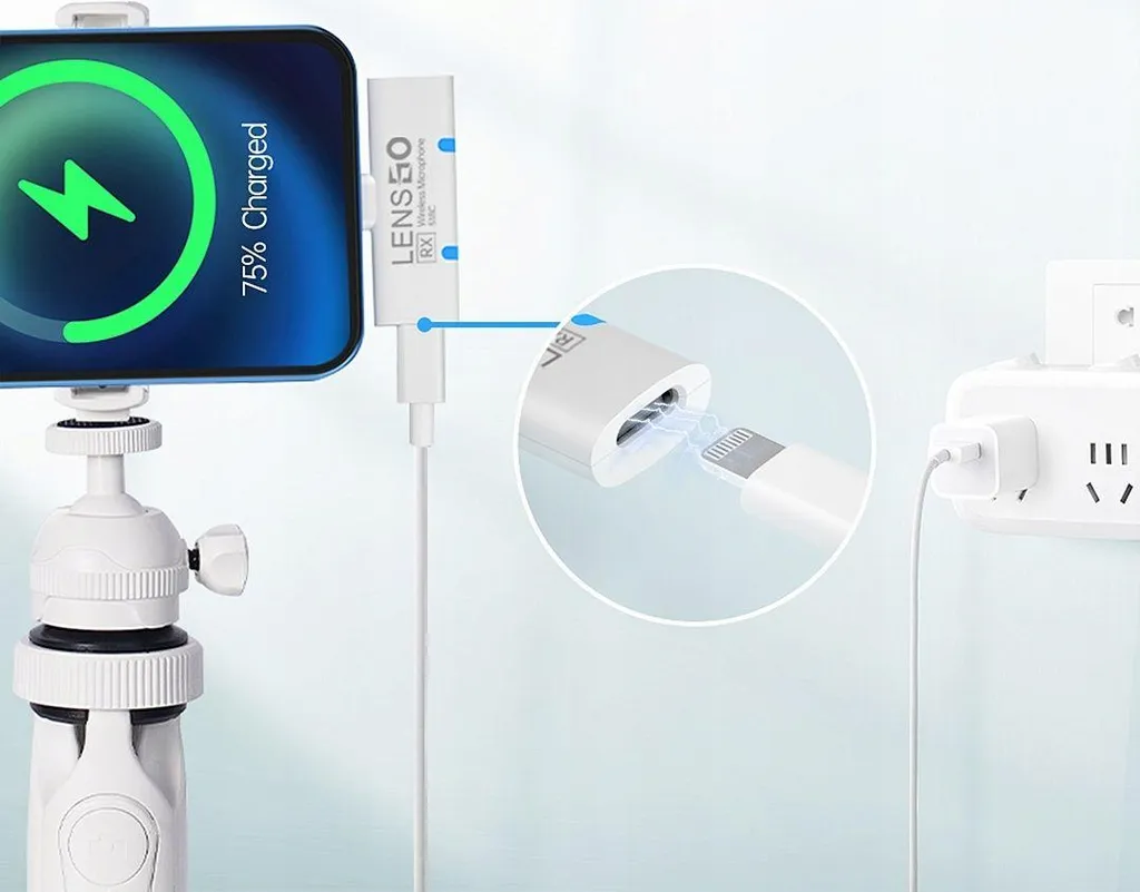 Micro cravate sans fil double avec boîtier de charge pour iPhone - 11