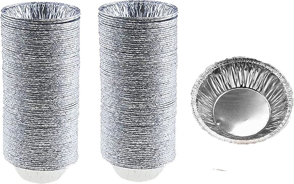 Kuchenform/Mini-Backform/Einweg-Tortenform aus Aluminiumfolie, geeignet zum Backen von Törtchen, Quiches, Crème-Brumme-Torten usw.
