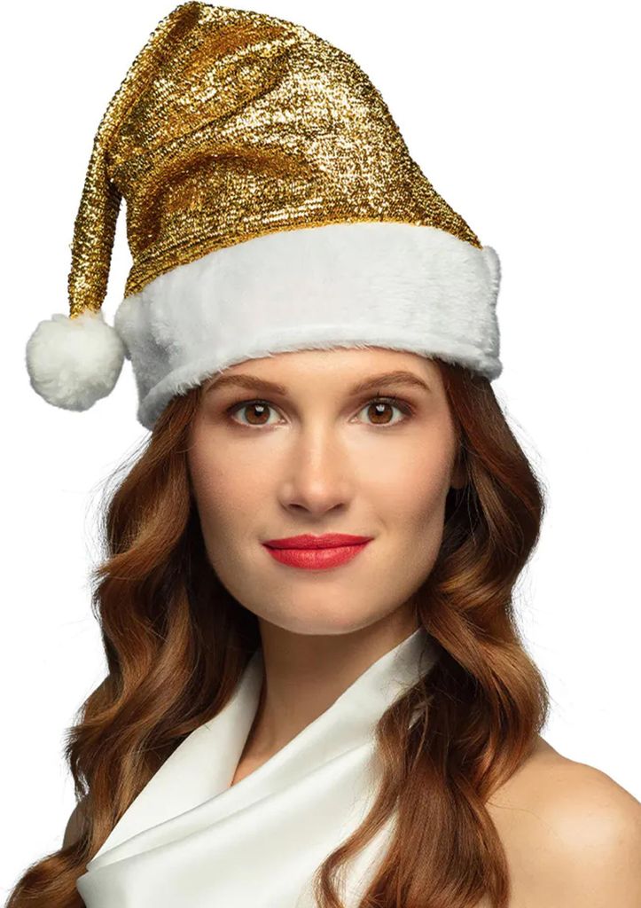 Cappello di Babbo Natale "Glitter" | Oro Immagine del prodotto 