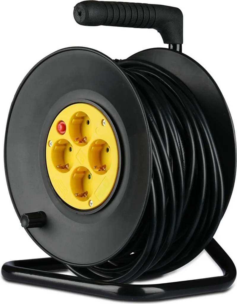 Câble de rallonge 25m idéal pour travaux et garage IP20 jaune noir V-TAC