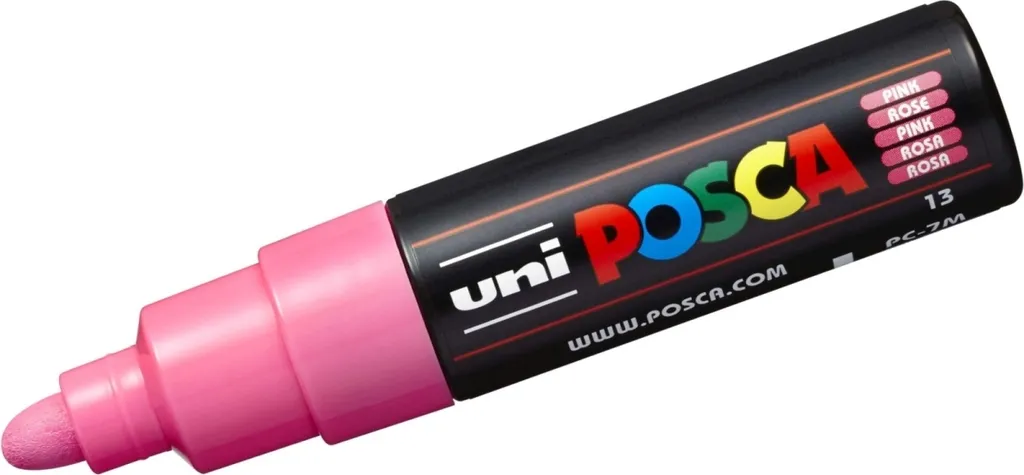 Marqueur Posca PC-7M Rose Haute Opacité Tout Support Boîte de 6 Feutres