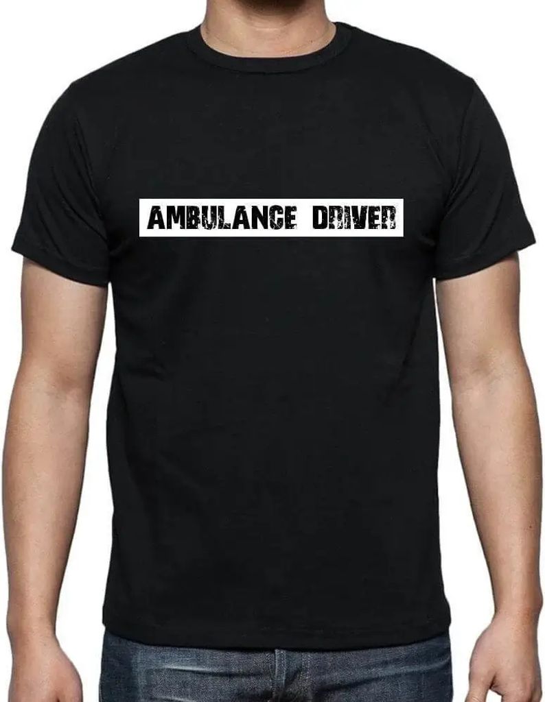 Herren Grafik T-Shirt Beruf des Krankenwagenfahrers – Ambulance Driver Occupation – Öko-Verantwortlich Vintage Jahrgang Kurzarm Lustige Druck