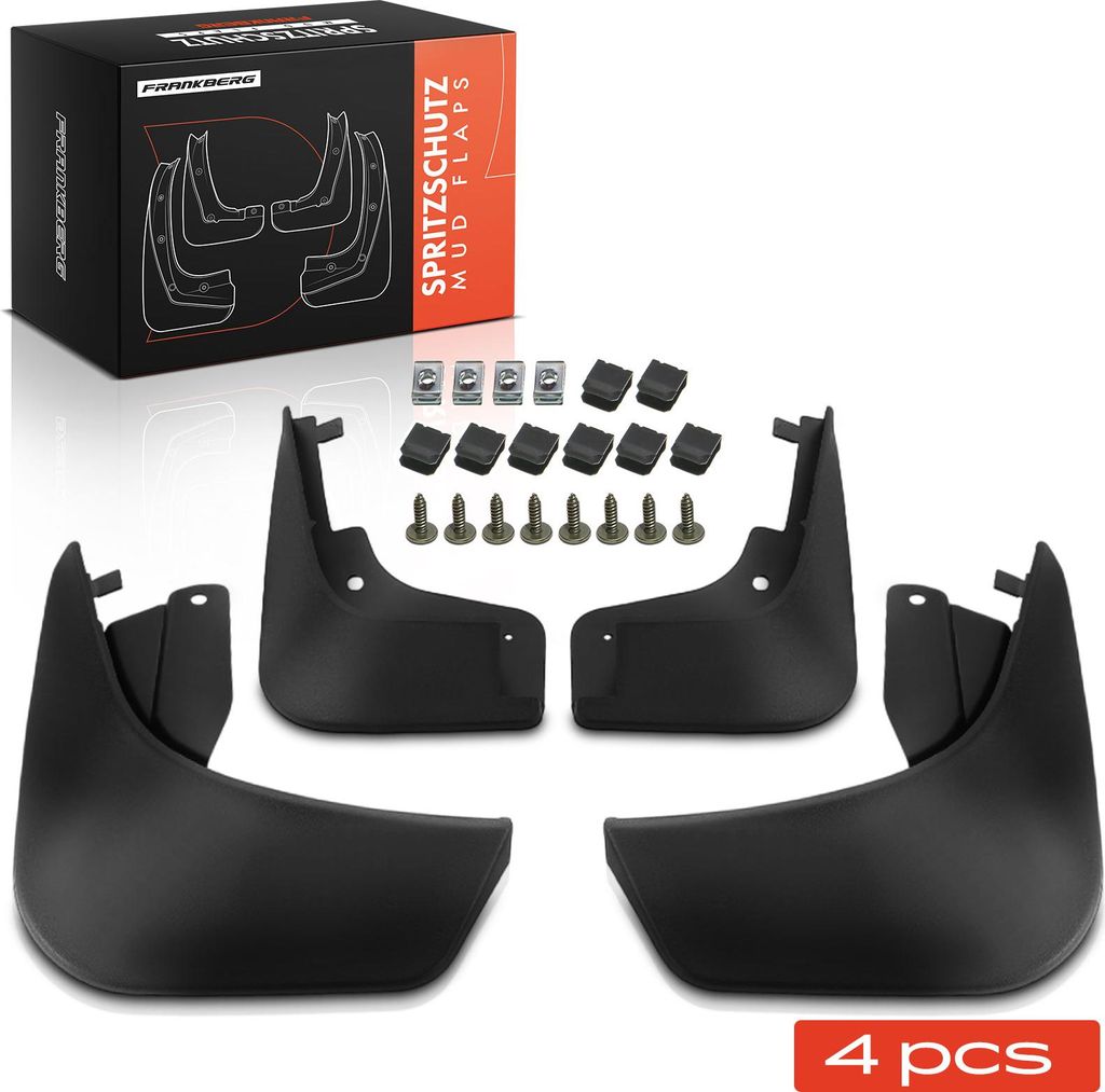 Frankberg 4x Spritzschutz Schmutzfänger Vorne und Hinten für Smart Forfour 453 2016-2018