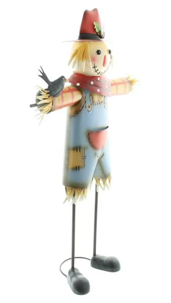 Figurine épouvantail en métal de 76 cm pour décoration de jardin d'automne - 5