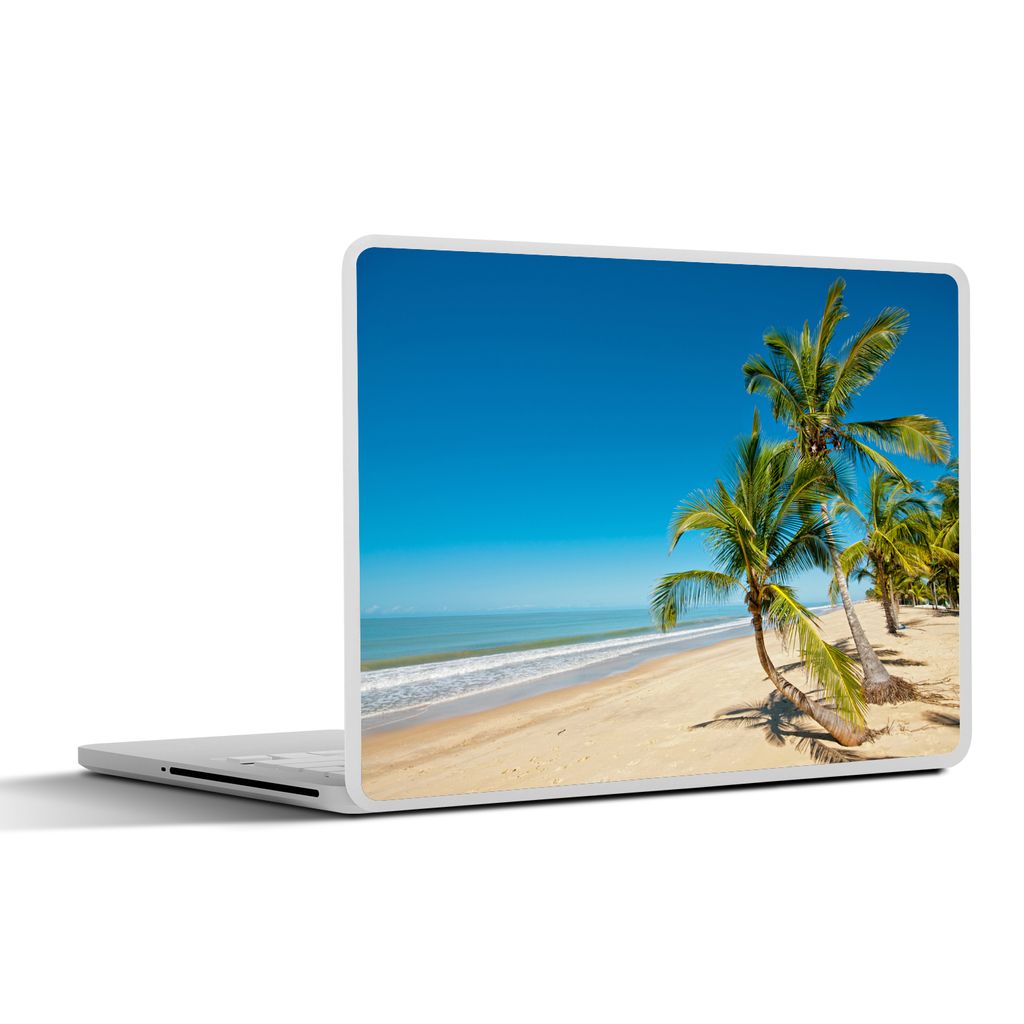MuchoWow Laptop Aufkleber Sticker Cover Strand - Meer - Palme 31x22.5 cm - Laptop-Deko