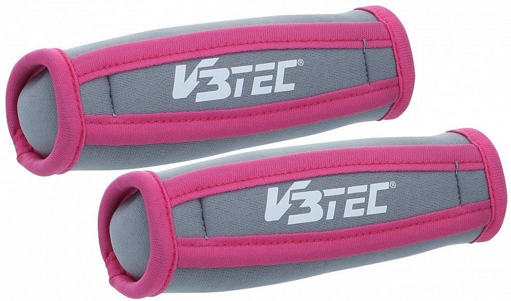 V3Tec Workout Hantel 2 x 0,5 kg grau pink