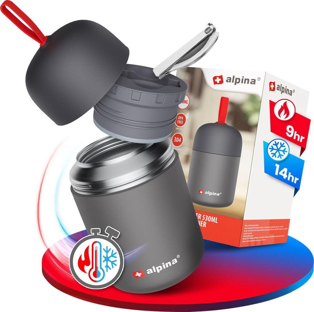alpina Thermobehälter für Essen - SPÜLMASCHINENFESTER Produktbild 