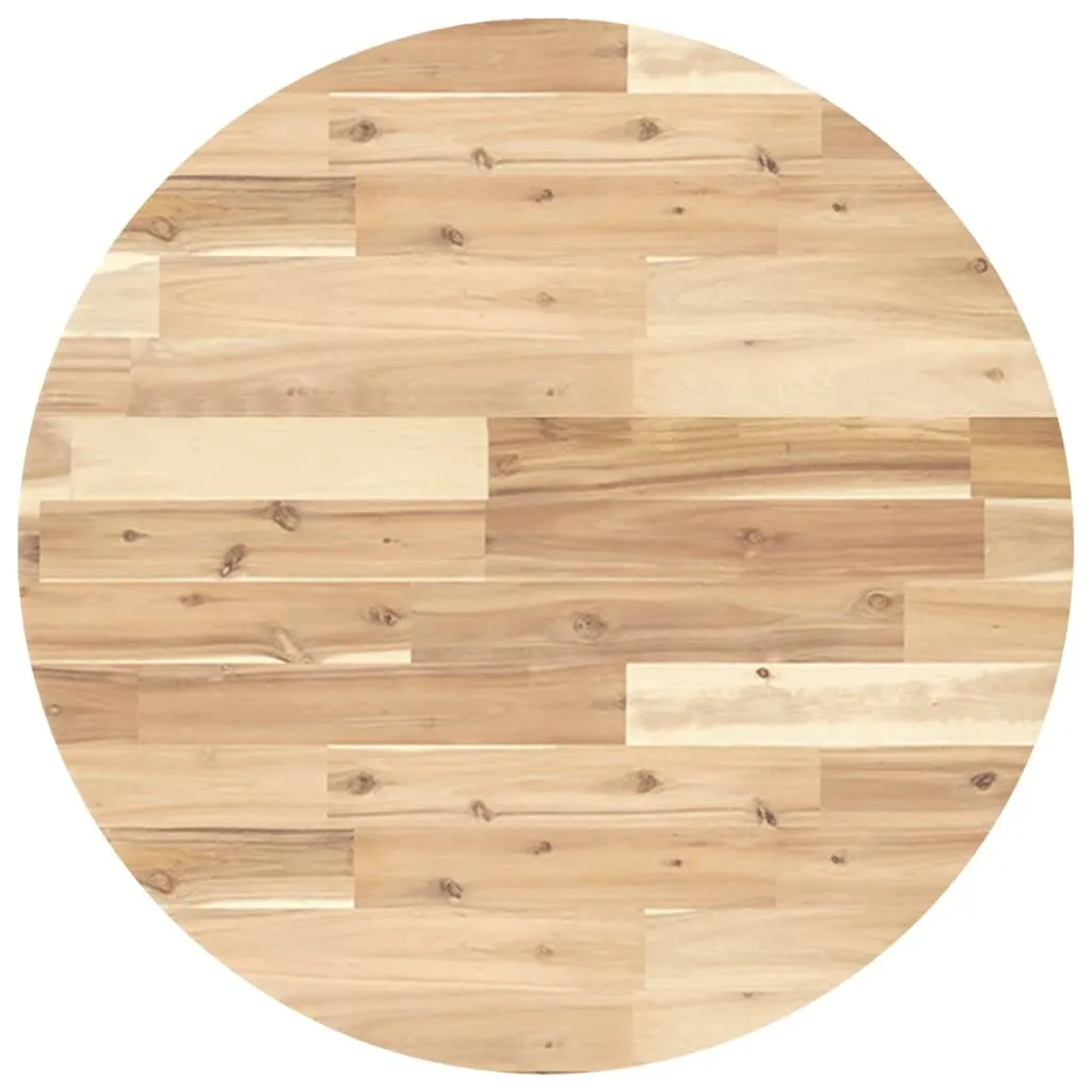 Piano per Tavolo in Acacia Massiccio Ø70x4 cm | Design Rotondo Moderno
