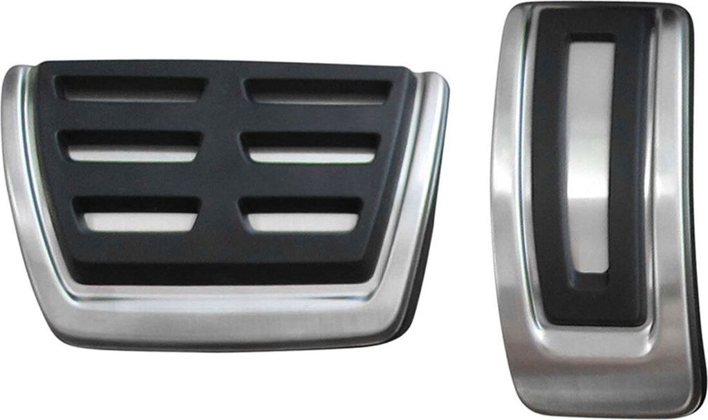 Sport Pedale (Automatik) in Schwarz / Silber für Audi A6 C8 4A A7 4K A8 4N Q7 Q8 4M