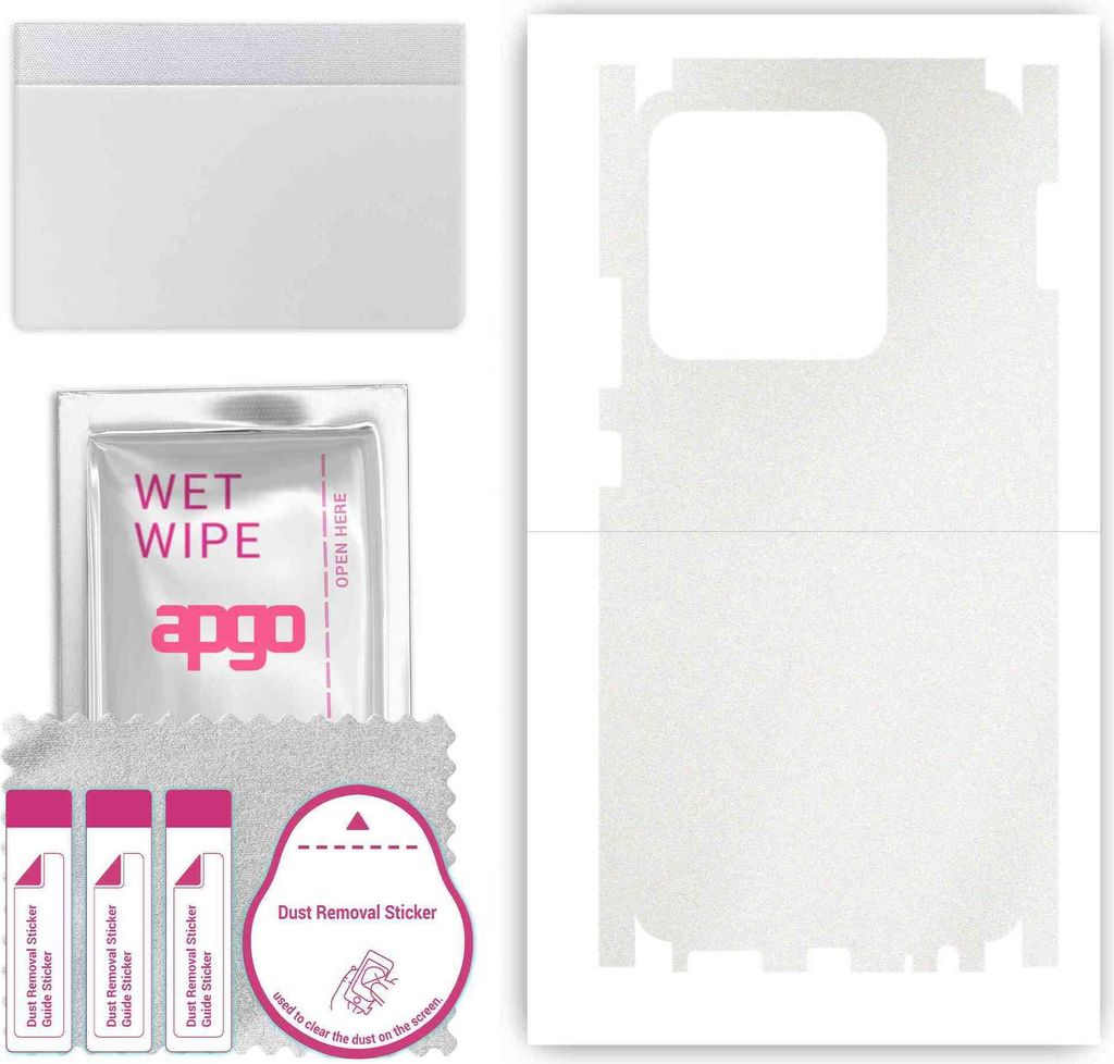 apgo Rückseite + Seiten Schutzfolie, Skin, kompatibel mit Infinix Smart 7, Hinten Displayschutzfolie aus Vinylfolie, kratzfest, einfache Montage -...