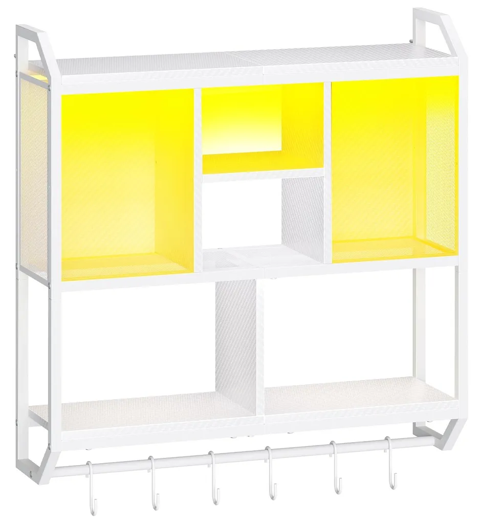 Étagère murale LED EWT70DBJ01 suspendue avec 4 compartiments verticaux