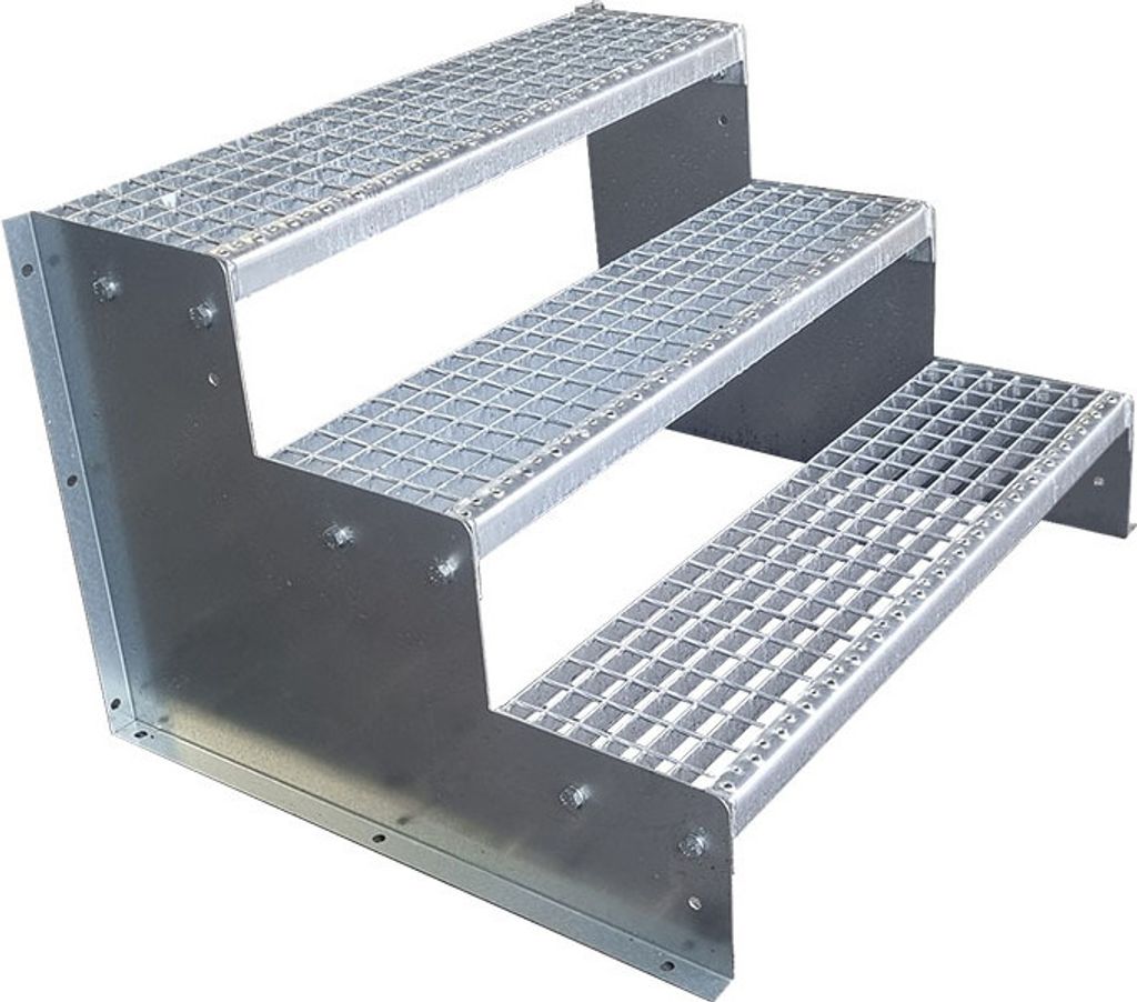 3 Stufen Standtreppe Modell 2 Treppe Stahltreppe Produktbild