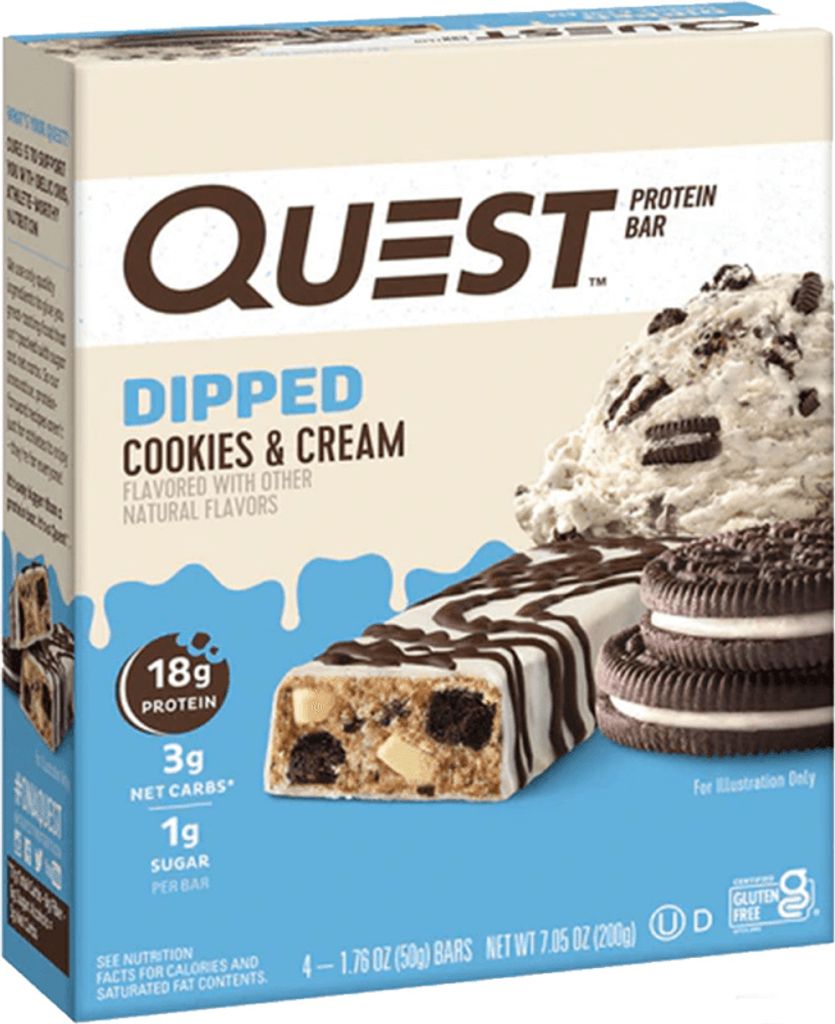 QUEST Nutrition | Quest - Dipped Chocolate Bar | Different Flavors Biscuits with cream