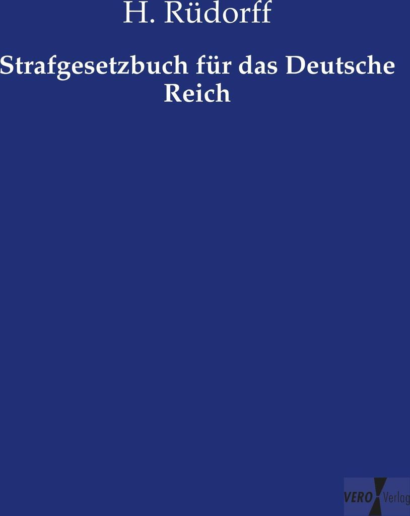 Strafgesetzbuch für das Deutsche Reich