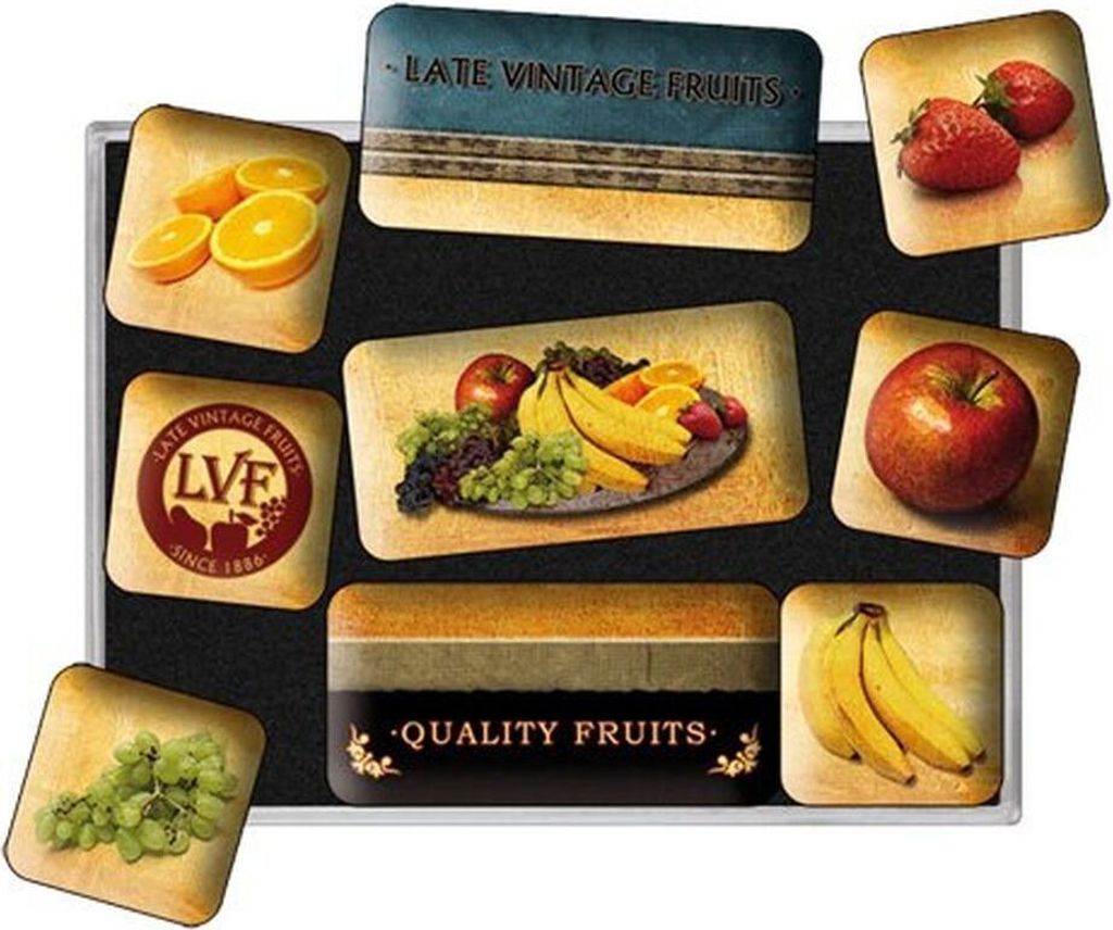 Nostalgic-Art - 9tlg. Magnetset - Home & Country - Quality Fruits