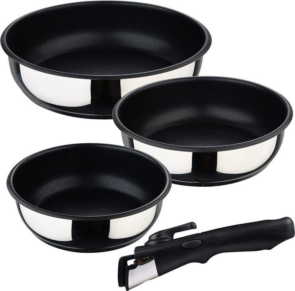 Set Casseroles Click & Cook Empilable & Poignée Amovible - Image du produit 