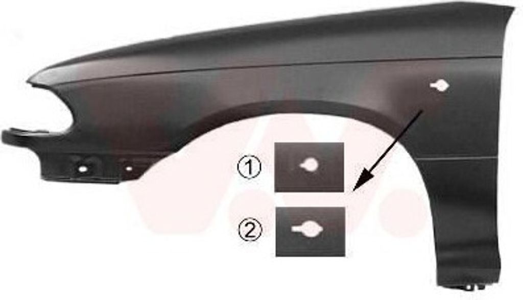 VAN WEZEL 3737656 Kotflügel Vorne Rechts für OPEL Astra F CC (T92) Astra F Caravan (T92) Astra F Limousine (T92)