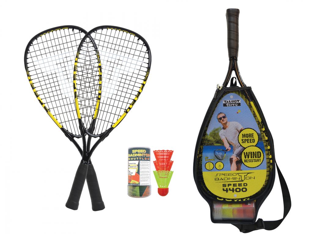 Speedbadminton Set SPEED 4400 im 3/4 Bag black/yellow,