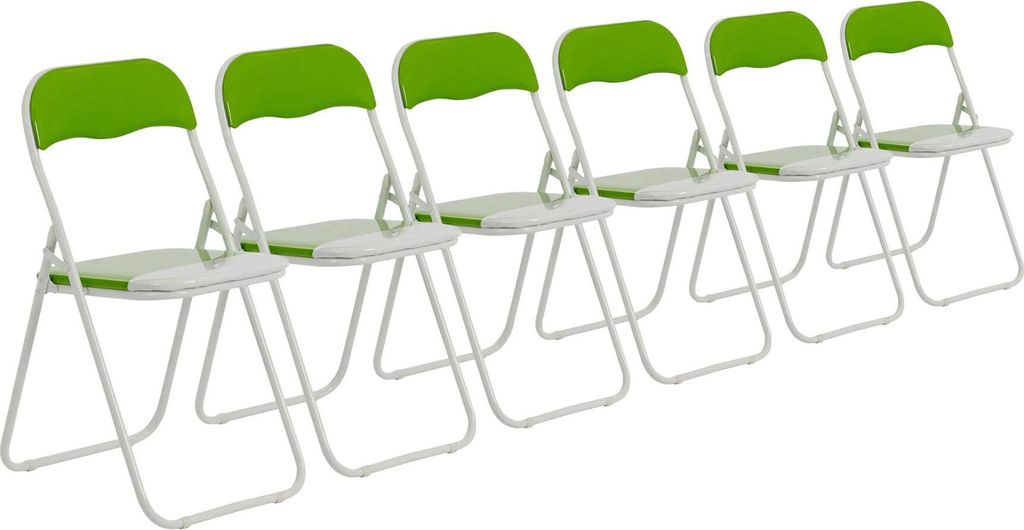 Harbor Housewares Farbige gepolsterte Klappstühle – Grün – 6er-Pack