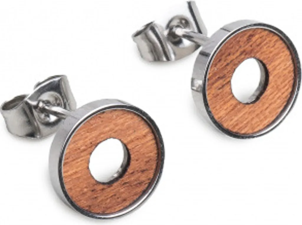 Orecchini Cerchio BeWooden Legno Rosso - Accessorio Must-Have Donna