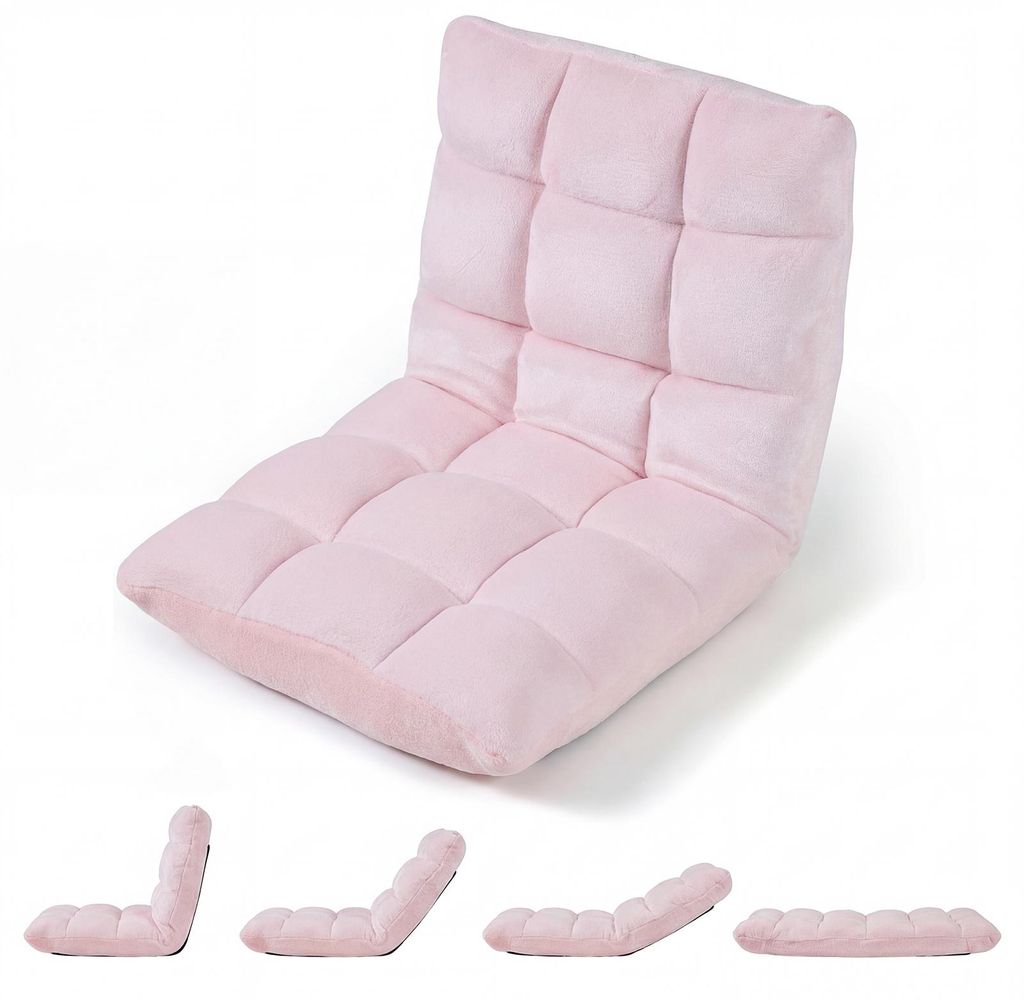 Chaise de sol COSTWAY avec dossier réglable, fauteuil de Image du produit 