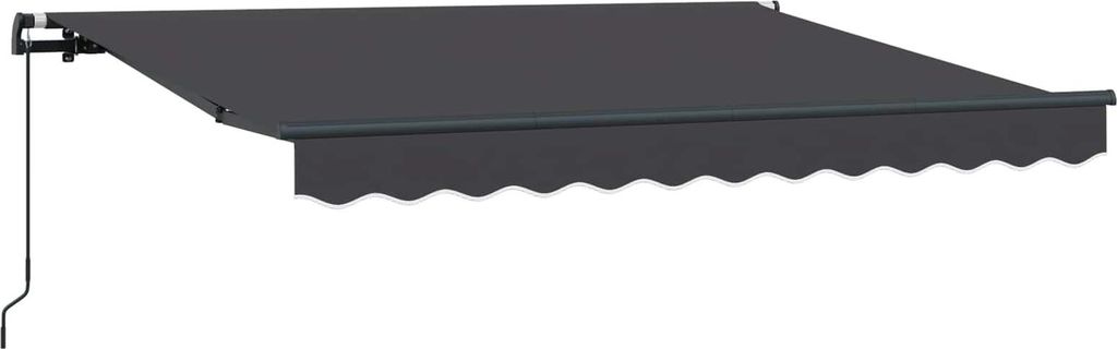 vidaXL Einziehbare Markise Anthrazit 250 x 200 cm Stoff