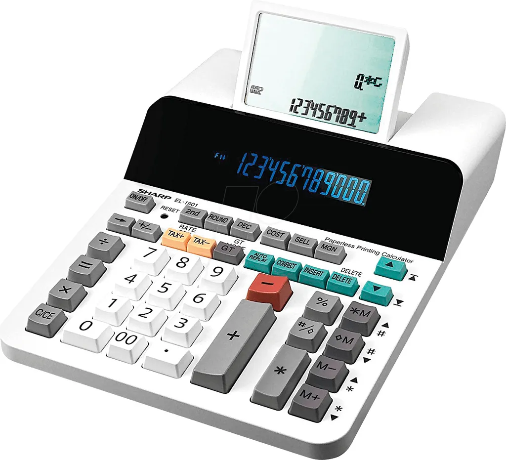 Calculatrice de bureau Sharp EL-1901 12 chiffres secteur
